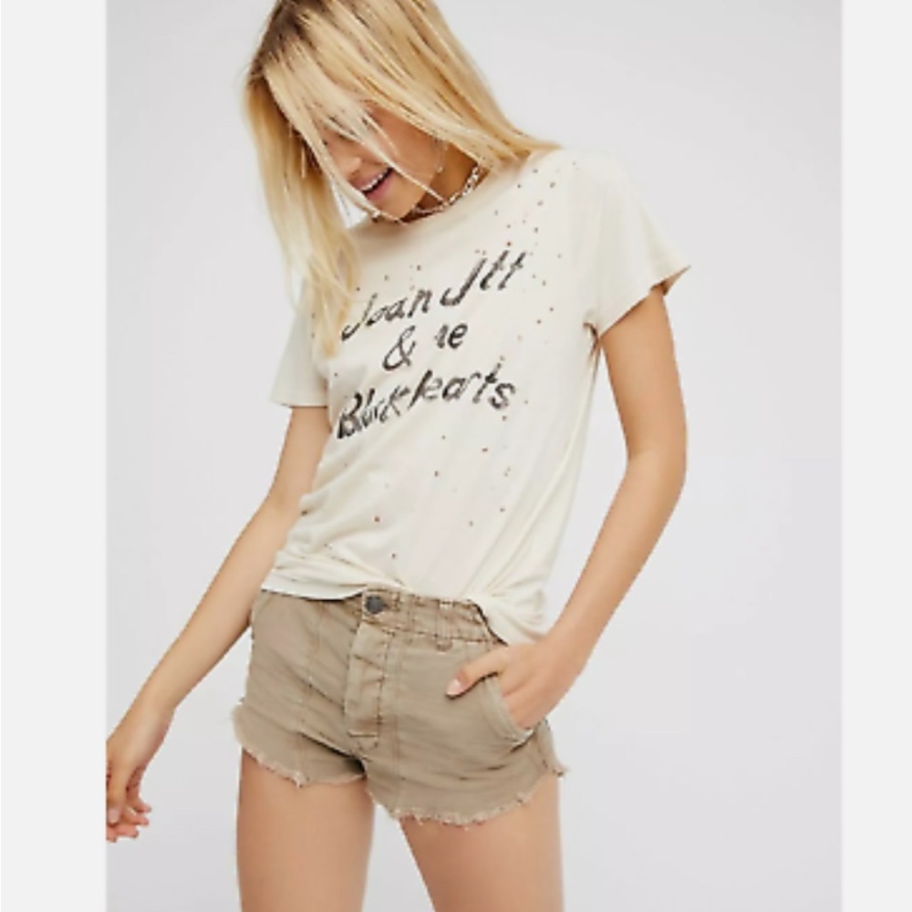 Free People Raw & Patched Frayed Cutoff Shorts NWT